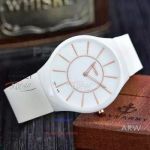 Perfect Replica Rado White Ceramic Quartz Watch 41mm
